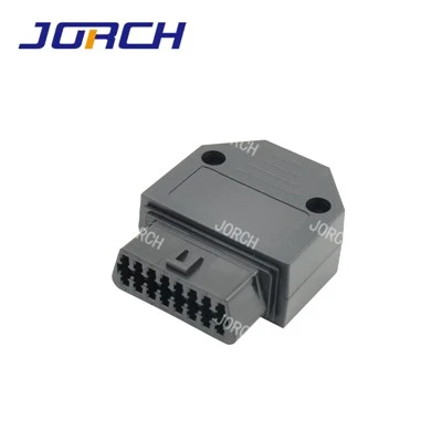 Prise de connecteur adaptateur femelle J1962 OBD2, 16 broches, avec étui