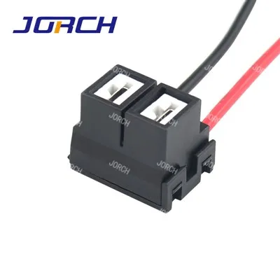 Connecteur de faisceau de câbles automatique étanche à 2 voies, douille de phare coudée H7, capuchon de lampe en céramique résistant aux hautes températures